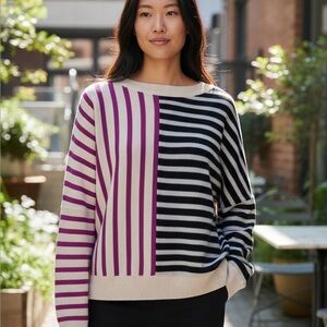 Faith & Zoe  Sweater XL NWT | Striped + Super Soft Stretchy Comfort 🧶